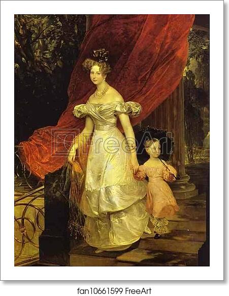 Free art print of Portrait of Grand Duchess Elena Pavlovna and Her Daughter Maria by Karl Brulloff Free art print of Portrait of Grand Duchess Elena Pavlovna and Her Daughter Maria by Karl Brulloff