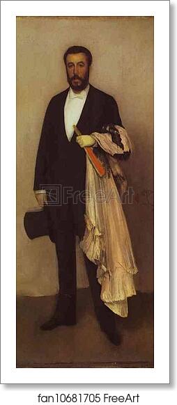 Free art print of Arrangement in Flesh Color and Black: Portrait of Théodore Duret by James Abbott Mcneill Whistler