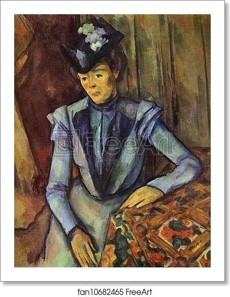 Free art print of Lady in Blue by Paul Cézanne. C. 1899. Oil on canvas ...