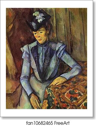 Free art print of Lady in Blue by Paul Cézanne