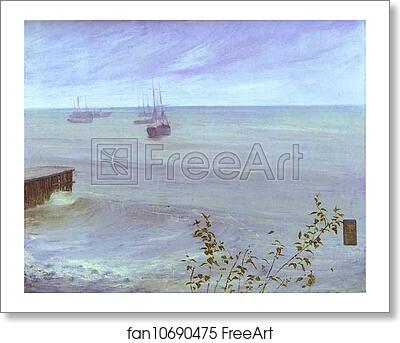 Free art print of Symphony in Gray and Green: The Ocean by James Abbott Mcneill Whistler