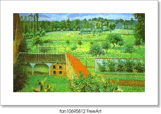 Free art print of View from the Artist's Window at Eragny by Camille Pissarro Free art print of View from the Artist's Window at Eragny by Camille Pissarro