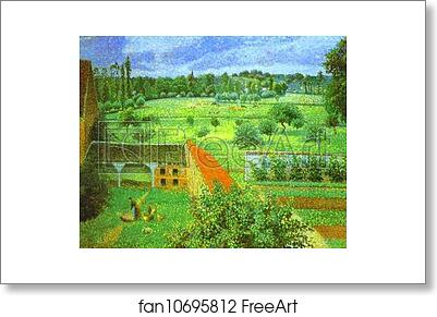 Free art print of View from the Artist's Window at Eragny by Camille Pissarro