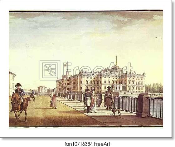 Free art print of Mikhailovsky Castle as Seen from the Fontanka Embankment by Benjamin Paterssen Free art print of Mikhailovsky Castle as Seen from the Fontanka Embankment by Benjamin Paterssen