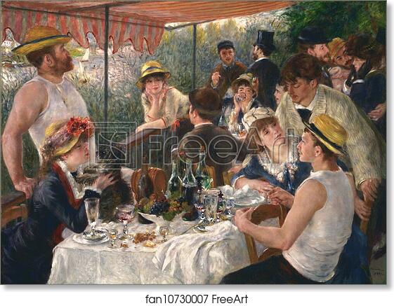 Free art print of Luncheon of the Boating Party by Pierre-Auguste Renoir