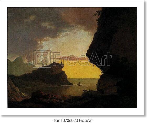 Free art print of Sunset on the Coast near Naples by Joseph Wright Of Derby Free art print of Sunset on the Coast near Naples by Joseph Wright Of Derby