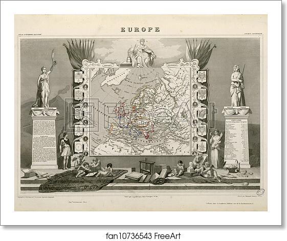 Free art print of Europe (Ancien Continent) by Victor Jules Levasseur Free art print of Europe (Ancien Continent) by Victor Jules Levasseur