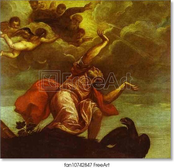 Free art print of St. John the Evangelist on Patmos by Titian