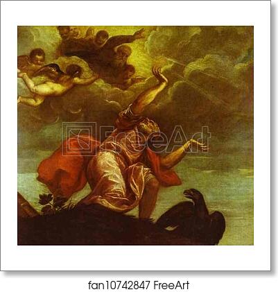 Free art print of St. John the Evangelist on Patmos by Titian