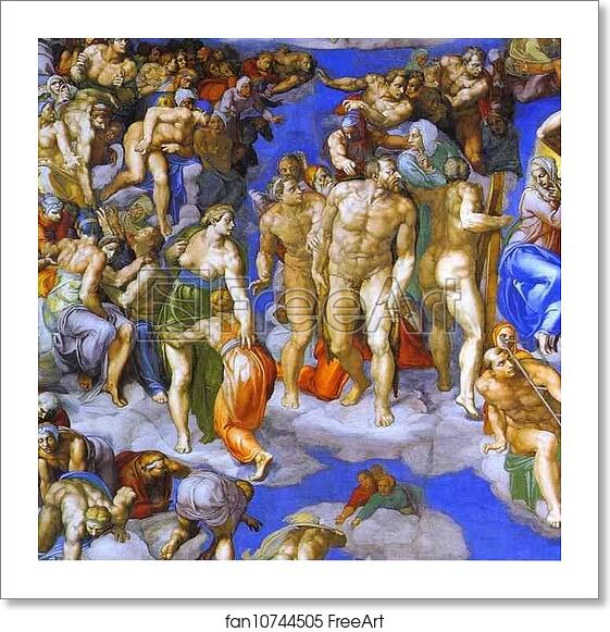 Free art print of The Last Judgment. Detail by Michelangelo Free art print of The Last Judgment. Detail by Michelangelo