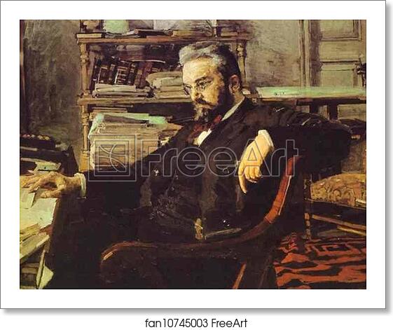 Free art print of Portrait of a Businessman K. Artsybushev by Mikhail Vrubel