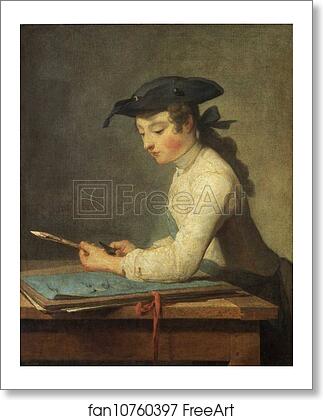 Free art print of The Young Draughtsman by Jean-Baptiste-Simeon Chardin