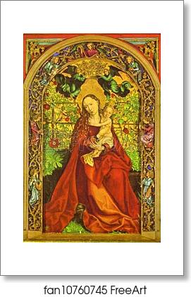 Free art print of Madonna of the Rose Bower by Martin Schongauer