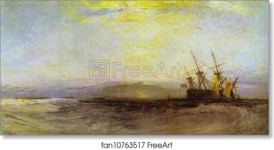 Free art print of A Ship Aground by Joseph Mallord William Turner