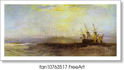 Free art print of A Ship Aground by Joseph Mallord William Turner