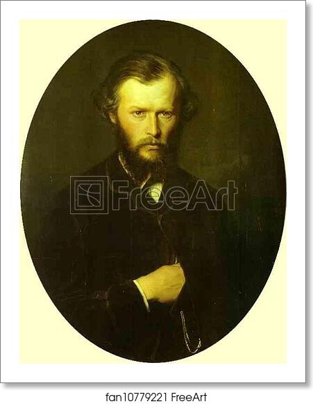 Free art print of Portrait of Nikolai Lanin by Vasily Perov