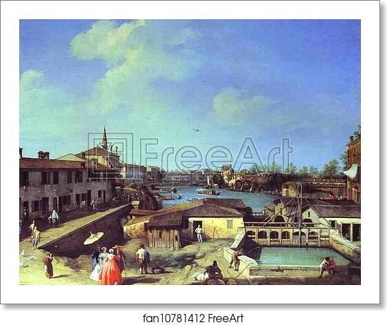 Free art print of Dolo on the Brenta by Giovanni Antonio Canale, Called Canaletto Free art print of Dolo on the Brenta by Giovanni Antonio Canale, Called Canaletto