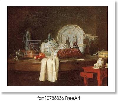 Free art print of The Butler's Table by Jean-Baptiste-Simeon Chardin