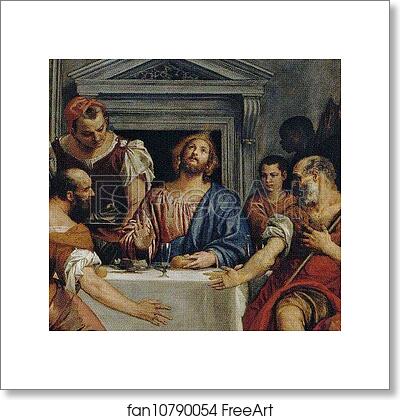 Free art print of Supper at Emmaus. Detail by Paolo Veronese