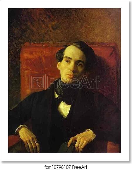 Free art print of Portrait of the Poet and Translator A. N. Strugovshchikov by Karl Brulloff Free art print of Portrait of the Poet and Translator A. N. Strugovshchikov by Karl Brulloff