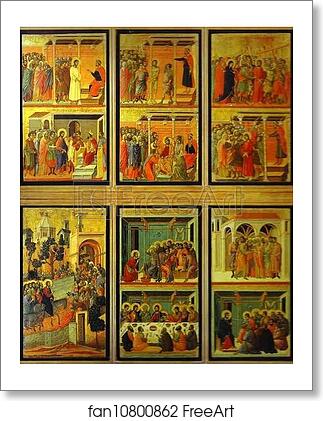 Free art print of Maestà (back, detail of the central panel) by Duccio Di Buoninsegna Free art print of Maestà (back, detail of the central panel) by Duccio Di Buoninsegna