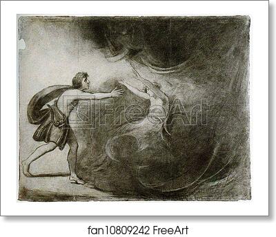 Free art print of Eurydice Floating into Hell by George Romney