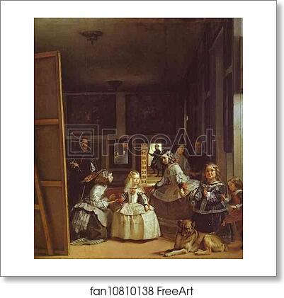 Free art print of Las Meninas (The Maids of Honor) or the Royal Family by Diego Velázquez