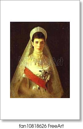 Free art print of Portrait of the Empress Maria Feodorovna by Ivan Kramskoy