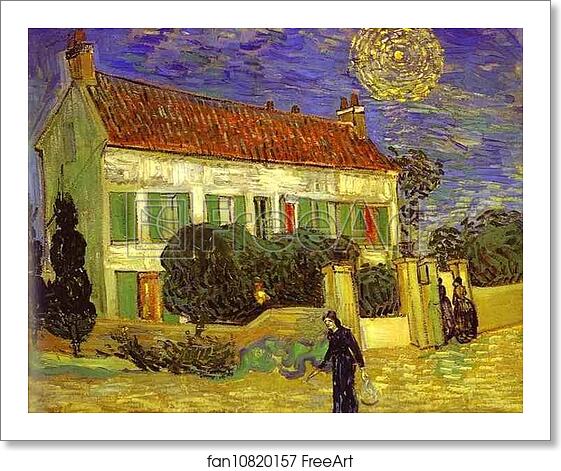Free art print of The White House at Night (La maison blanche au nuit) by Vincent Van Gogh Free art print of The White House at Night (La maison blanche au nuit) by Vincent Van Gogh