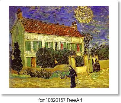Free art print of The White House at Night (La maison blanche au nuit) by Vincent Van Gogh