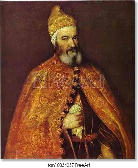 Free art print of Portrait of Doge Marcantonio Trevisani by Titian