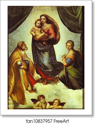Free art print of Sistine Madonna by Raphael