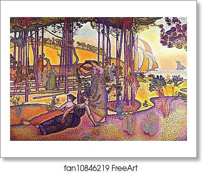 Free art print of Evening Breeze by Henri-Edmond Cross (Delacroix)