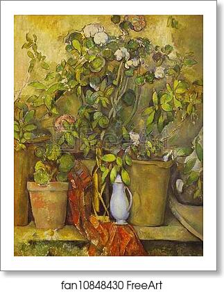 Free art print of Flower Pots by Paul Cézanne
