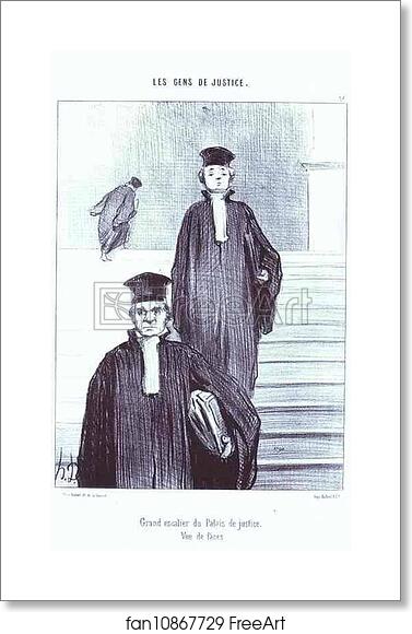 Free art print of Grand Staircase of the Palace of Justice. From the Series Les Gens de justice by Honoré Daumier Free art print of Grand Staircase of the Palace of Justice. From the Series Les Gens de justice by Honoré Daumier