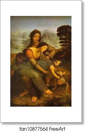 Free art print of Virgin and Child with St. Anne by Leonardo Da Vinci
