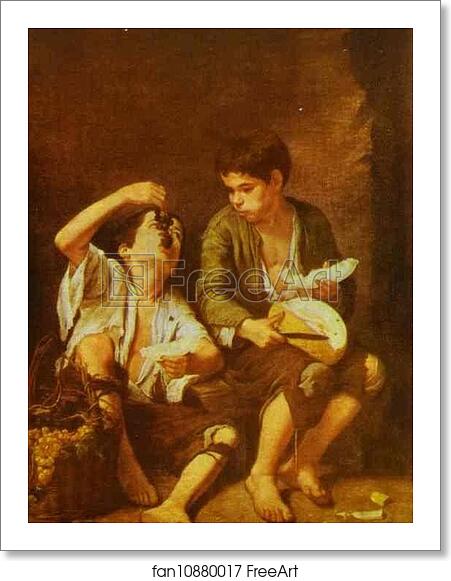 Free art print of Grape and Melon Eaters by Bartolomé Esteban Murillo Free art print of Grape and Melon Eaters by Bartolomé Esteban Murillo