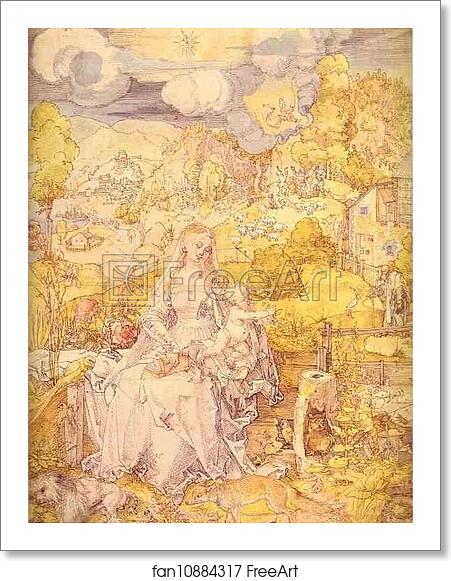 Free art print of The Virgin among a Multitude of Animals by Albrecht Dürer Free art print of The Virgin among a Multitude of Animals by Albrecht Dürer