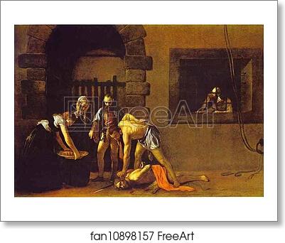Free art print of The Beheading of St. John the Baptist by Caravaggio