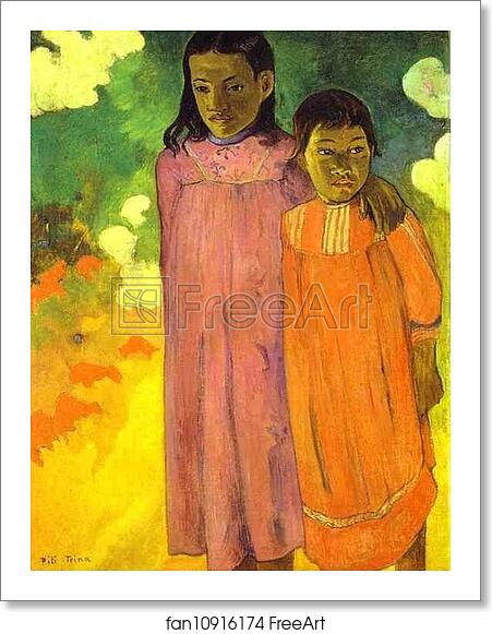 Free art print of Piti Teina. (Two Sisters) by Paul Gauguin Free art print of Piti Teina. (Two Sisters) by Paul Gauguin