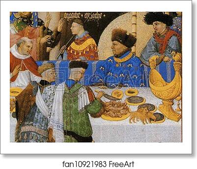Free art print of Les tr�s riches heures du Duc de Berry. January. A New Year's Day Feast including Jean de Berry. Detail by Limbourg Brothers Free art print of Les tr�s riches heures du Duc de Berry. January. A New Year's Day Feast including Jean de Berry. Detail by Limbourg Brothers