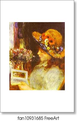 Free art print of Young Girl Reading by Pierre-Auguste Renoir