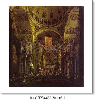 Free art print of San Marco: the Interior by Giovanni Antonio Canale, Called Canaletto Free art print of San Marco: the Interior by Giovanni Antonio Canale, Called Canaletto