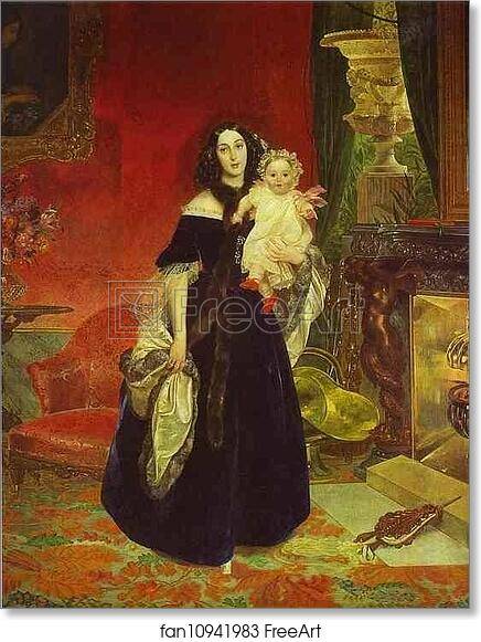 Free art print of Portrait of M. A. Beck and Her Daughter M.I. Beck by Karl Brulloff