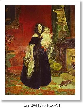 Free art print of Portrait of M. A. Beck and Her Daughter M.I. Beck by Karl Brulloff