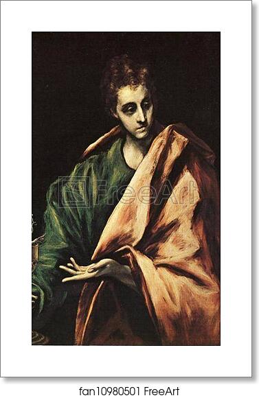 Free art print of St. John the Evangelist by El Greco