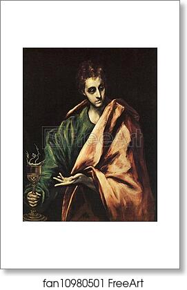 Free art print of St. John the Evangelist by El Greco