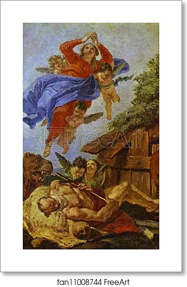 Free art print of St. Jerome's Vision of the Virgin by Francesco Fontebasso