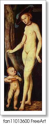 Free art print of Venus with Cupid Stealing Honey by Lucas Cranach The Elder Free art print of Venus with Cupid Stealing Honey by Lucas Cranach The Elder