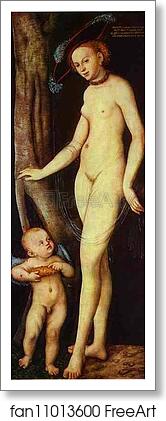 Free art print of Venus with Cupid Stealing Honey by Lucas Cranach The Elder Free art print of Venus with Cupid Stealing Honey by Lucas Cranach The Elder